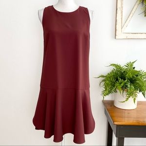 Loft Brick Red Trumpet Skirt Sleeveless Dress SZ 4